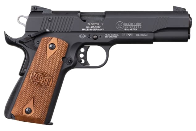 Blue Line Mauser 1911 .22 LR 5" Barrel 10-Rounds Wood Grips