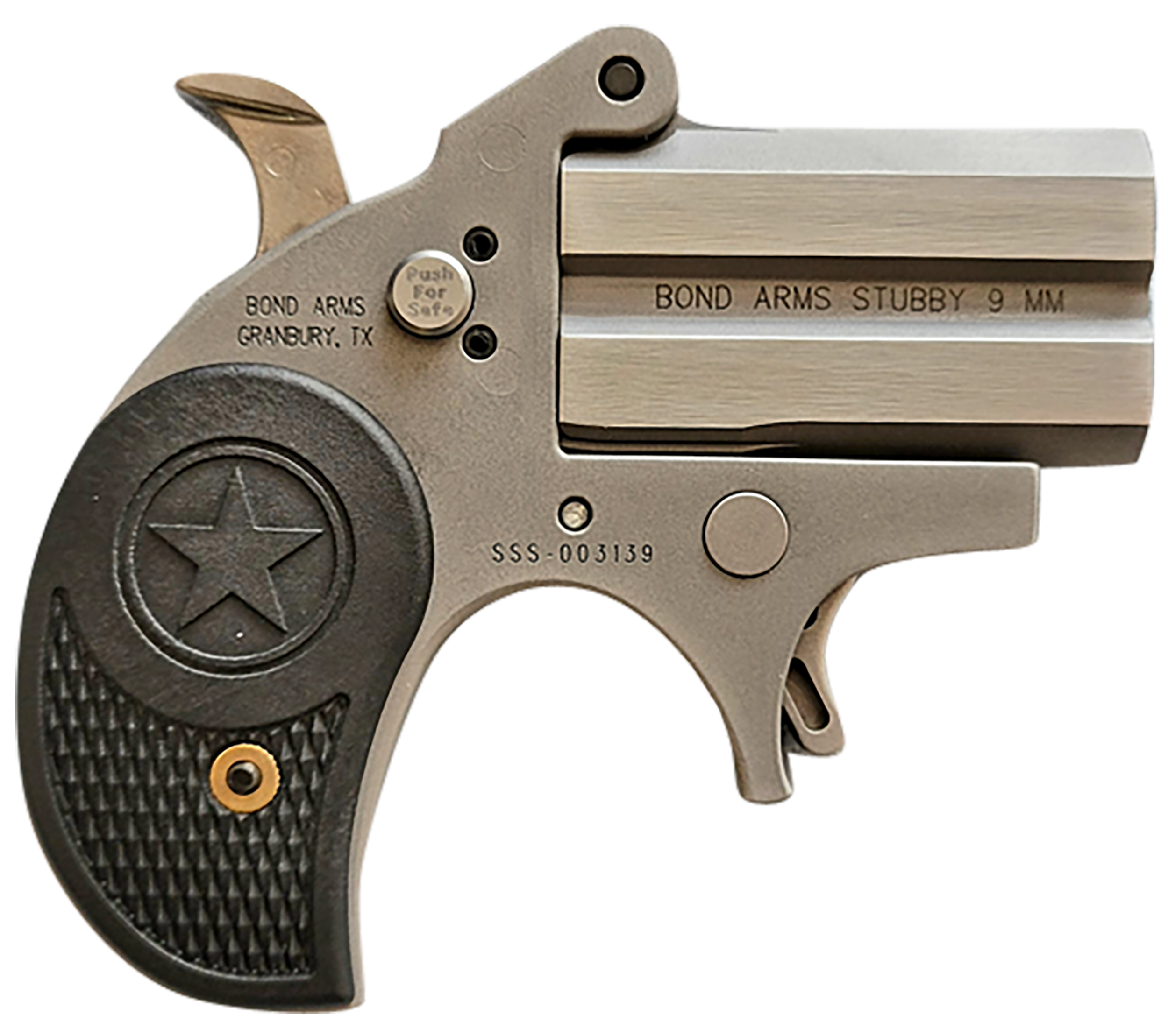 Bond Arms Stubby Stainless 9mm 2.2" Barrel 2-Rounds