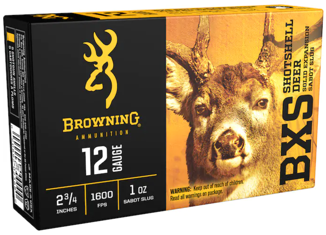 Browning BXS Deer Slug Ammunition 12 Gauge 2-3/4" Chamber Lead-Free