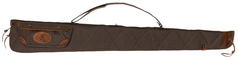 Browning Lona Case 52 inch Canvas/Leather Shotgun Case Flint/Brown