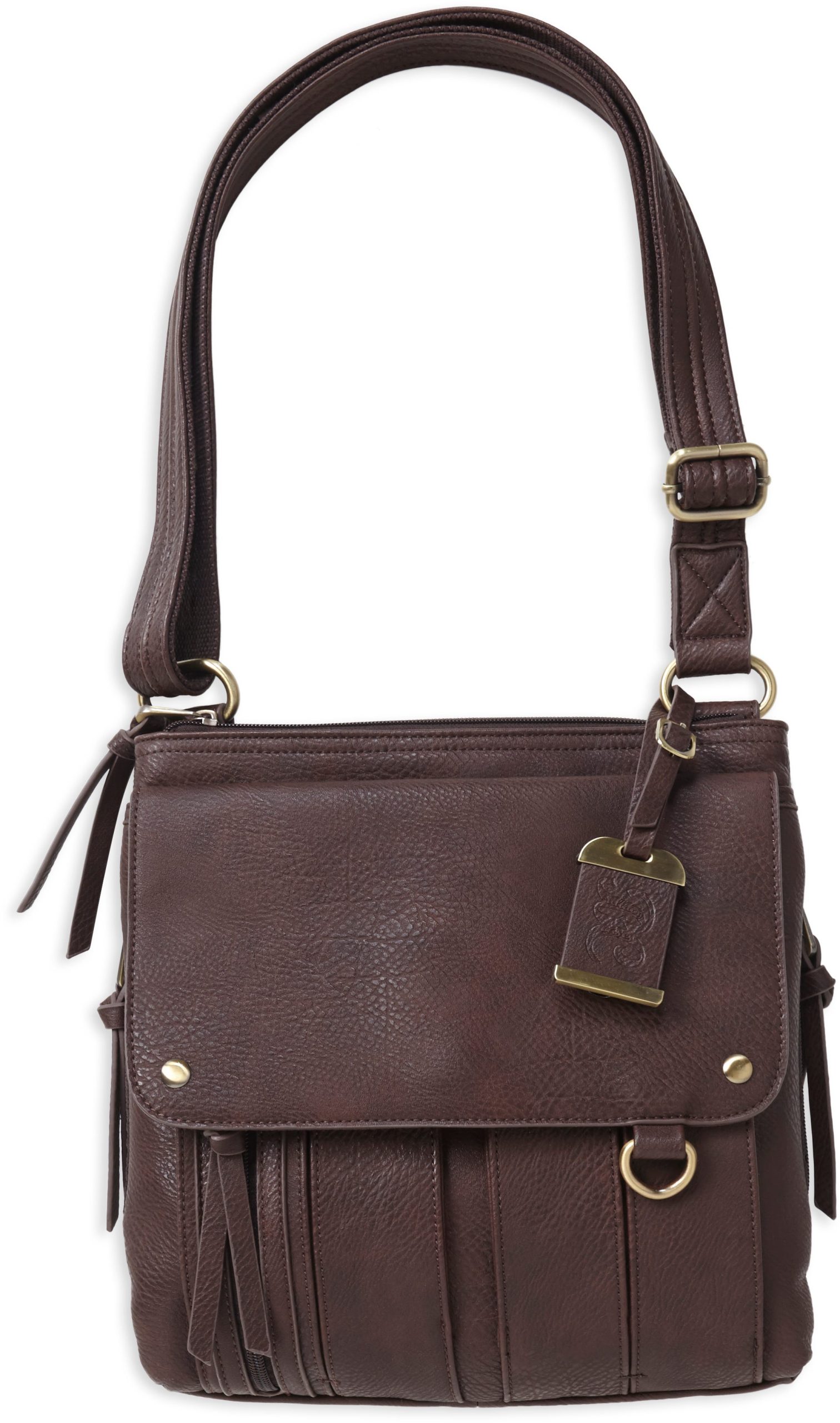 Bulldog Cross Body Brown Conceal Purse
