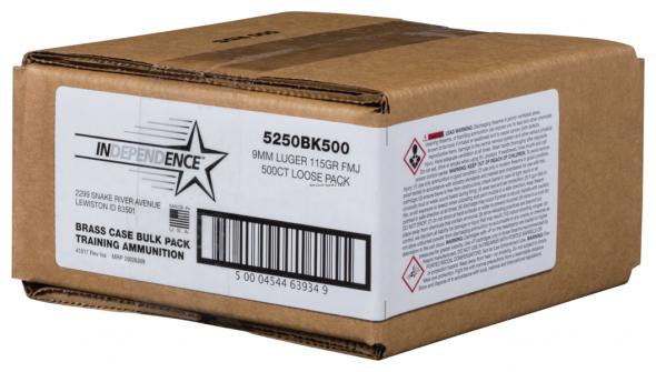 CCI Independence 9MM 115 Grain FMJ 500RDs