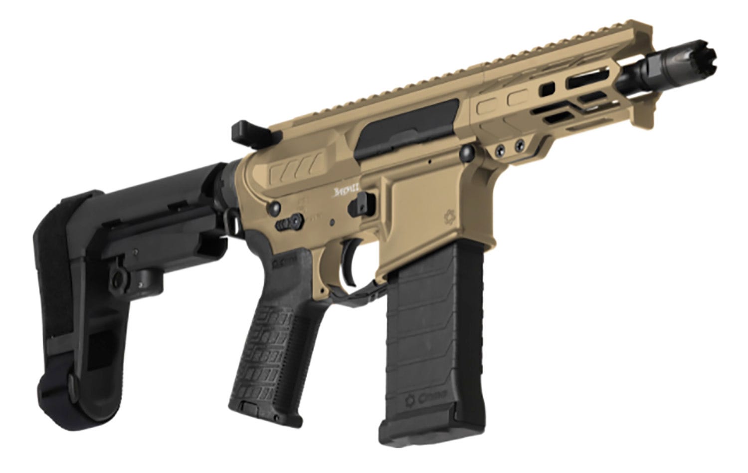CMMG Banshee MK4 Pistol Coyote Tan 5.7 X 28 5" Barrel 40-Rounds RipBrace