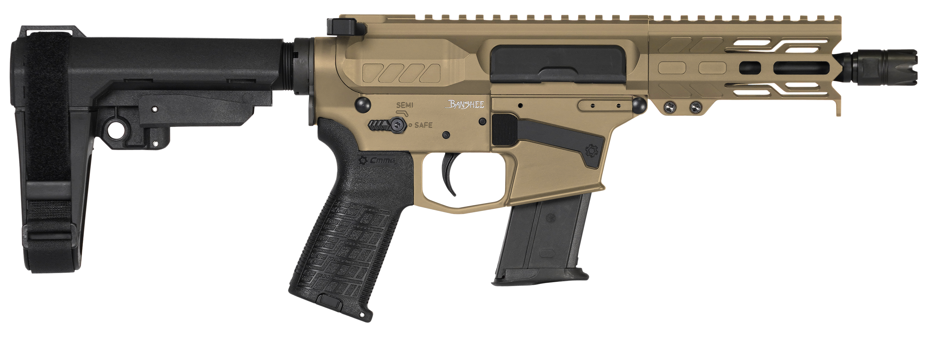 CMMG Banshee MK57 Pistol Coyote Tan 5.7 X 28mm 5" Barrel 20-Rounds