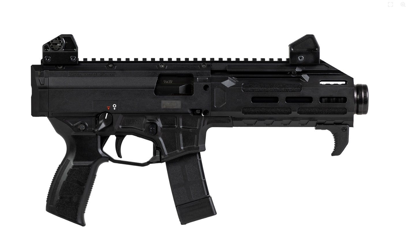CZ Scorpion 3+ Pistol 9mm 7.8" Barrel 20-Rounds 5 Mags