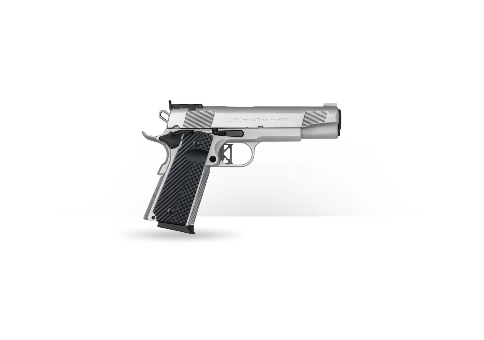 Charles Daly 1911 Empire Chrome 45 ACP 5" Barrel 8-Rounds 2 Magazines Full Size