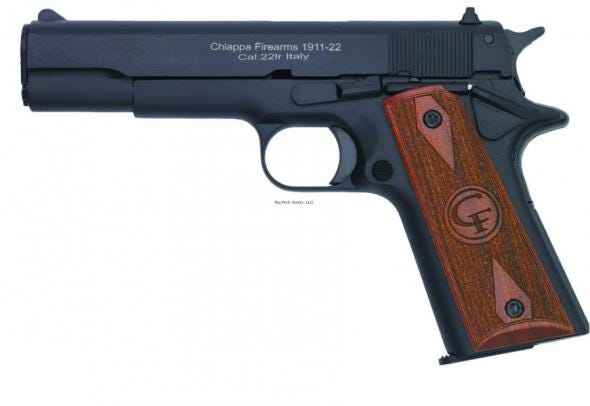Chiappa 1911-22 Black .22LR 5" Barrel 10-Rounds Walnut Grips