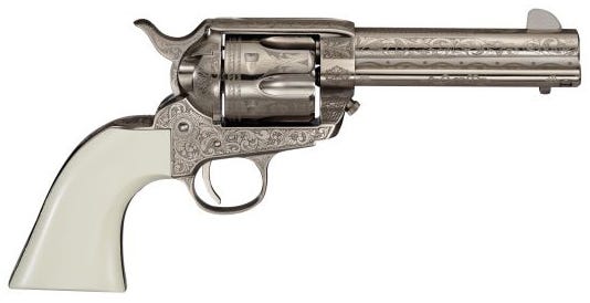 Cimarron Firearms Meldrum Nickel .45 Colt 4.75" Barrel 6-Rounds