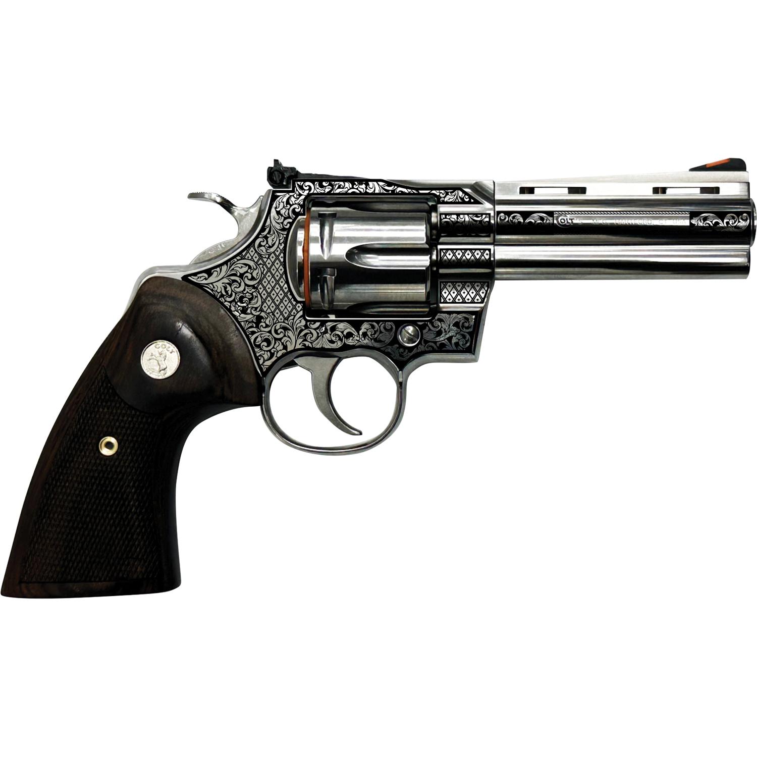 Colt Ammo Python Filigree Stainless .357 Mag 4.25" Barrel 6-Rounds
