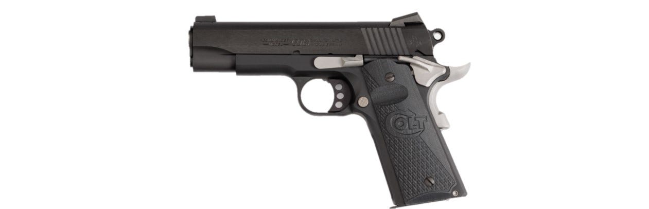 Colt Firearms 1911 Night Commander Black / Silver .45 ACP 4.25" Barrel 8-Rounds