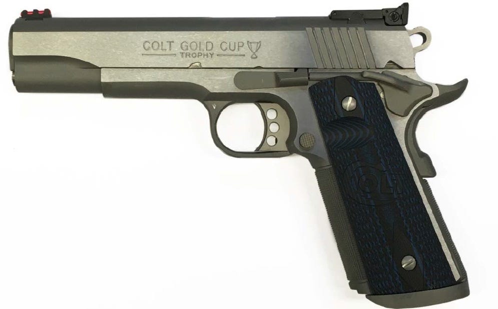 Colt Firearms Gold Cup Trophy Stainless Steel 9mm 5-inch 9rd