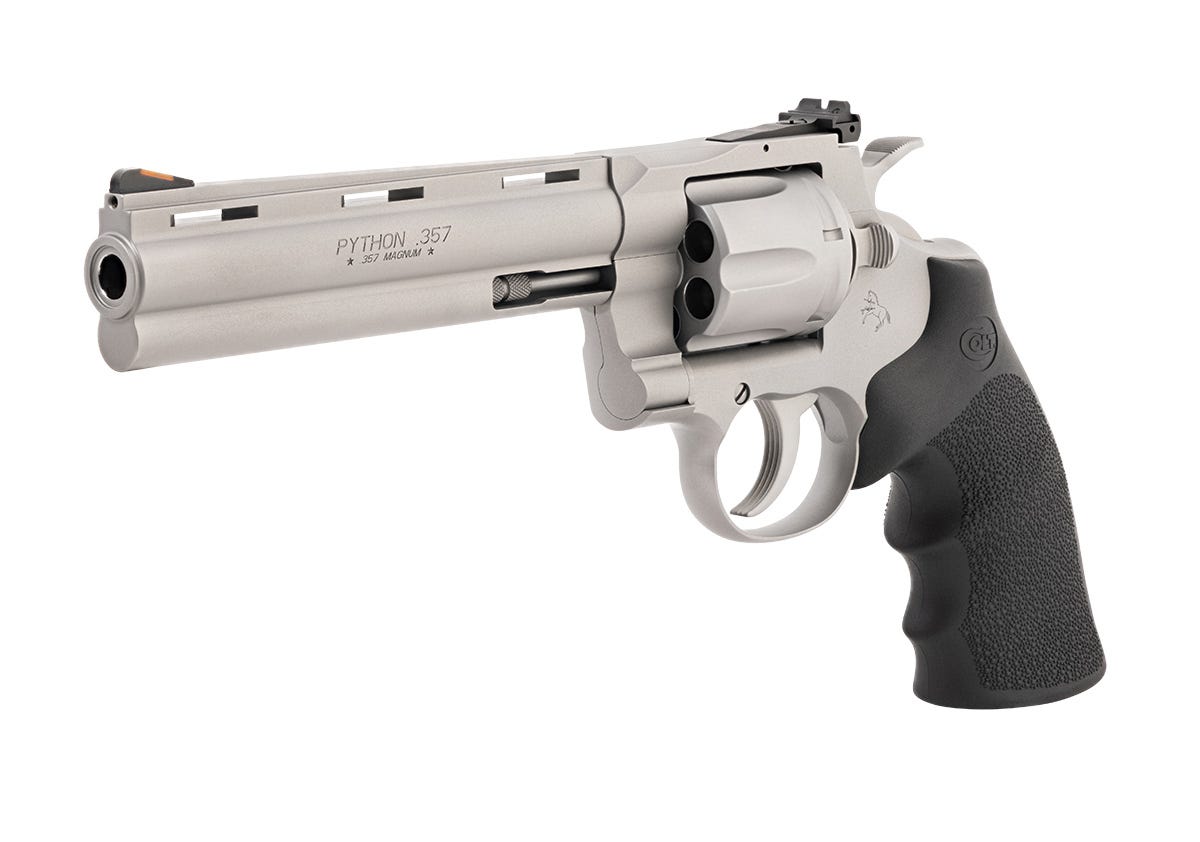 Colt Firearms Python Stainless .357 Mag / .38 SPL 6" Barrel 6-Rounds Hogue Grips