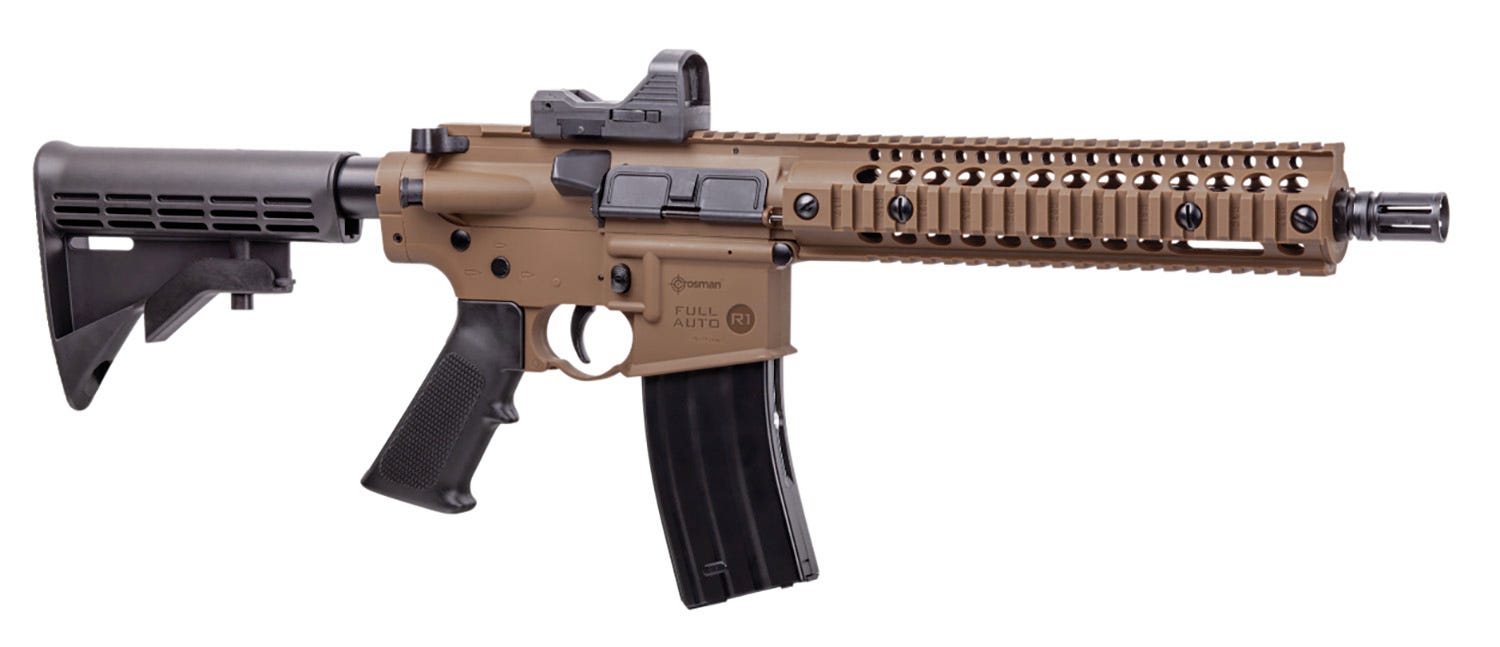 Crosman Full Auto R1 Airgun Flat Dark Earth .177 25-Rounds