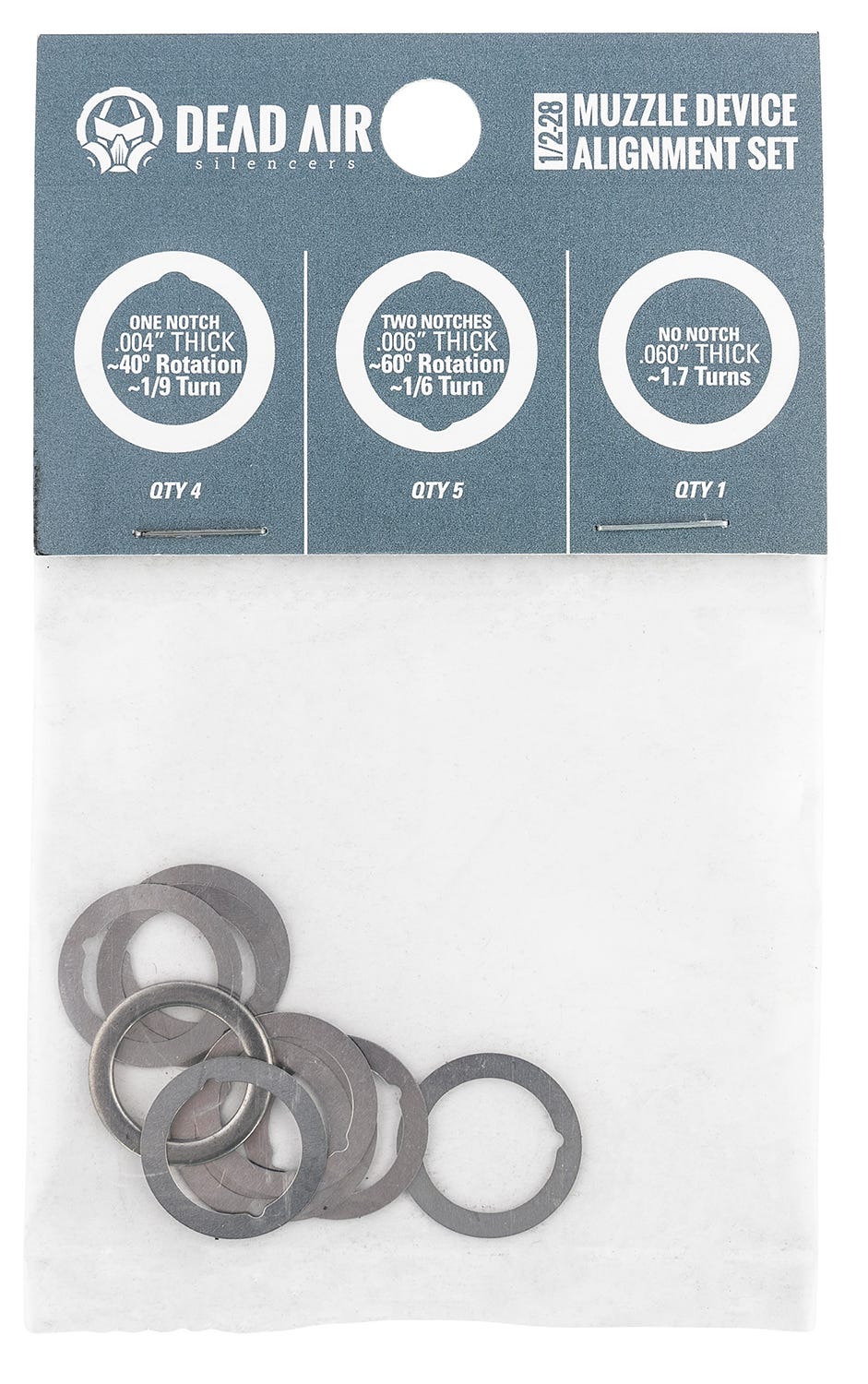 Dead Air Armament Shim Kit (.004", .006", .060")