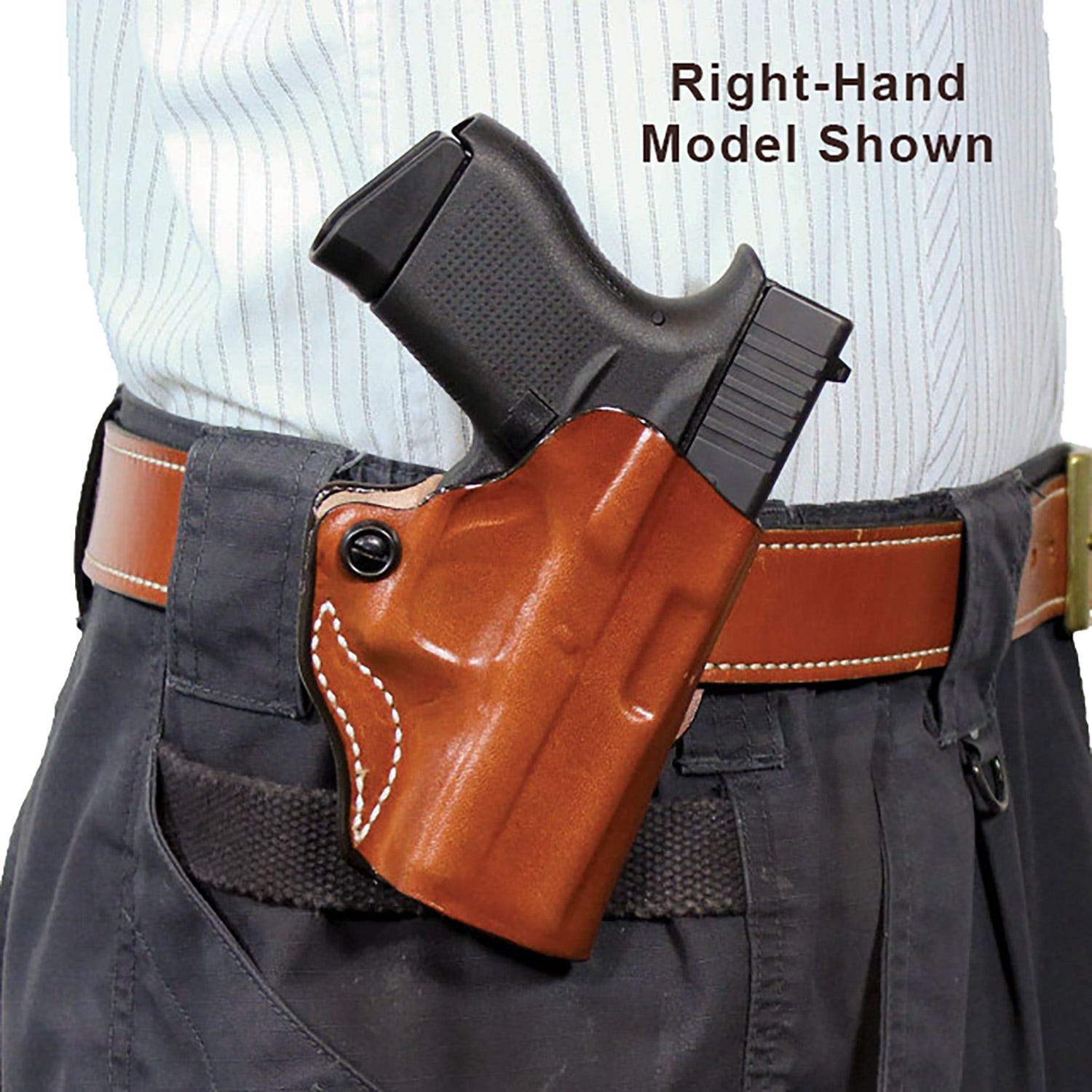 Desantis Mini Scabbard OWB Tan Leather Fits Springfield Prodigy LH