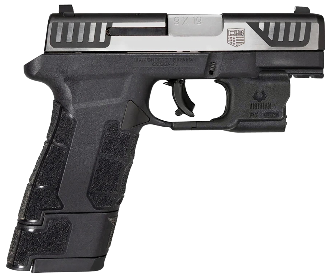 Diamondback DBAM29 Black/Stainless 9mm 3.5" Barrel 17-Rounds w/ Viridian Laser