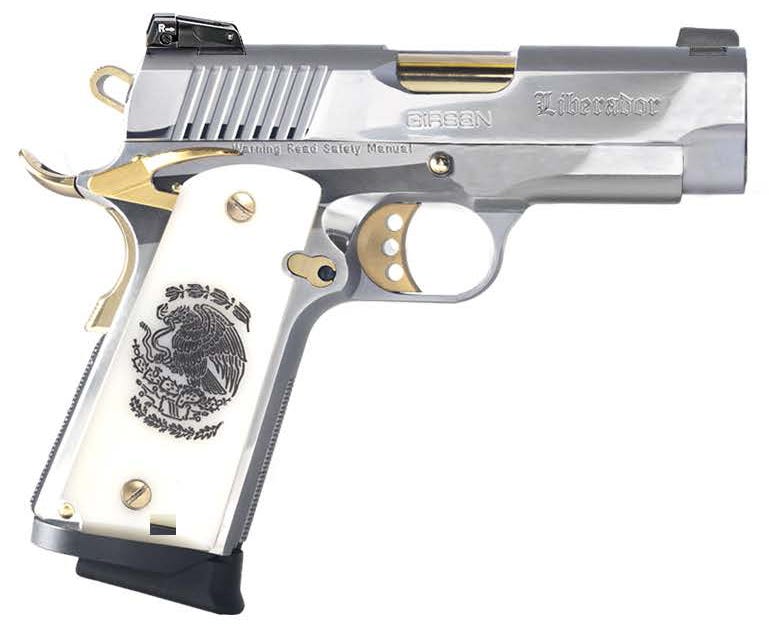 EAA Corp Girsan MC1911 Liberador Officer Chrome .45 ACP 3.5" Barrel 6-Rounds