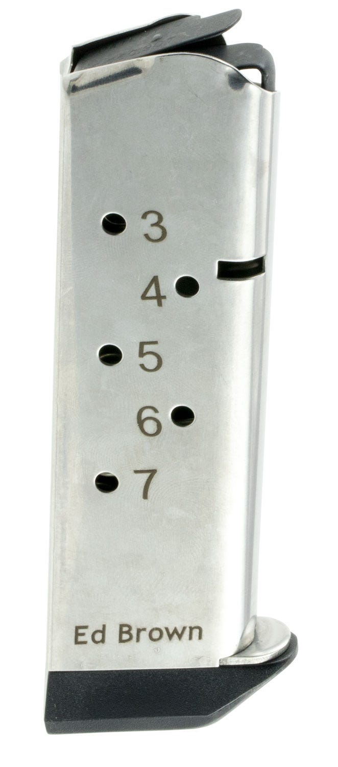 Ed Brown 1911 Government magazine Nickel .45 ACP 7-Rounds