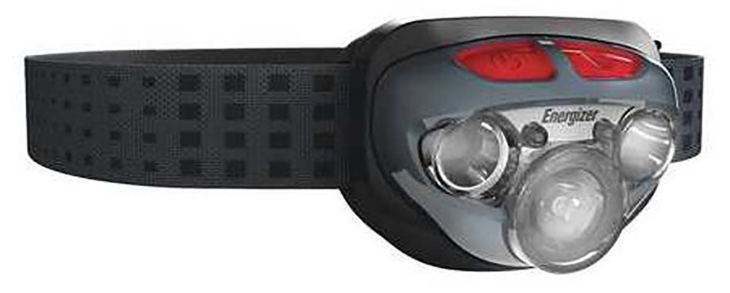 Energizer Vision HD+ Focus Headlamp Gray 400-Lumens with Red / White Filter