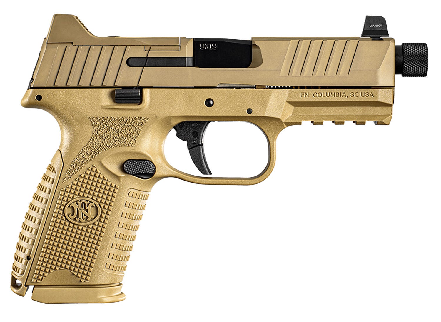 FN 509 Midsize Tactical Flat Dark Earth 9mm 4.5" Barrel 10-Rounds MRD Ready