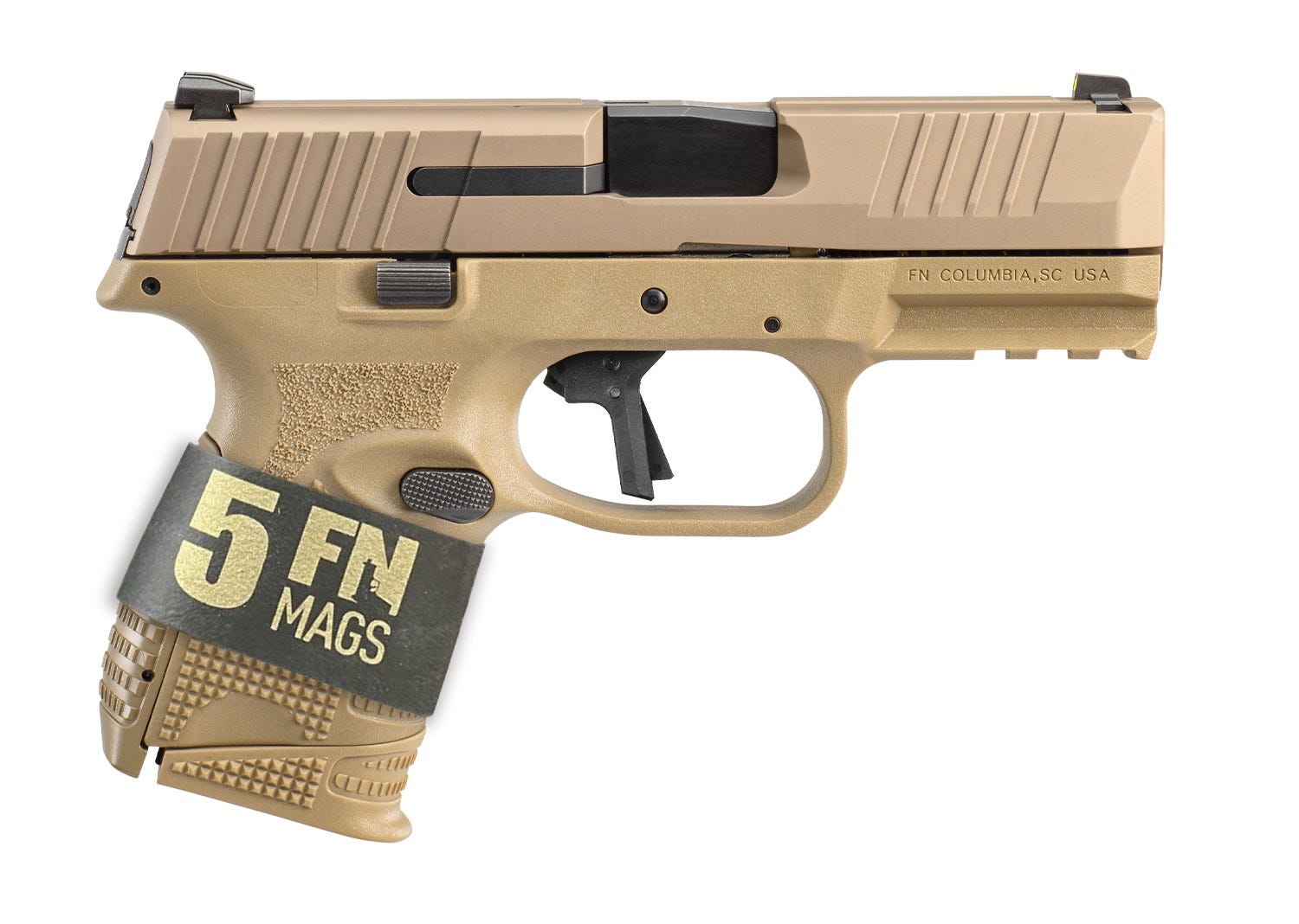 FN 509C Bundle Flat Dark Earth 9mm 3.7" Barrel 10-Rounds 5 Mags