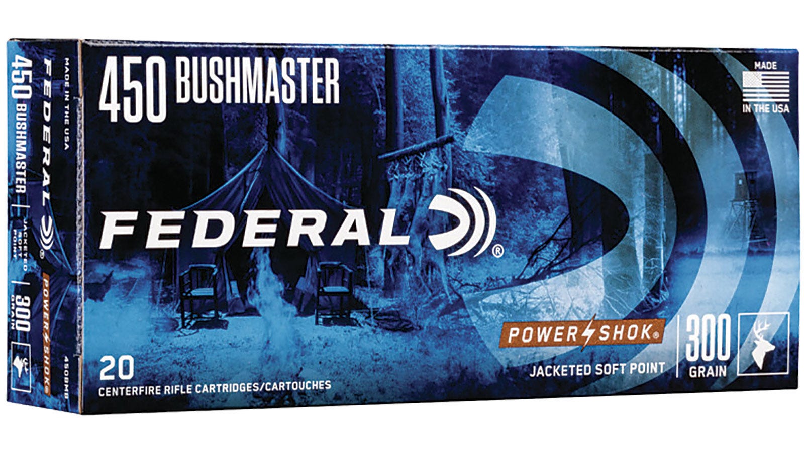 Federal Power-Shok .450 Bushmaster Ammunition 20 RDs