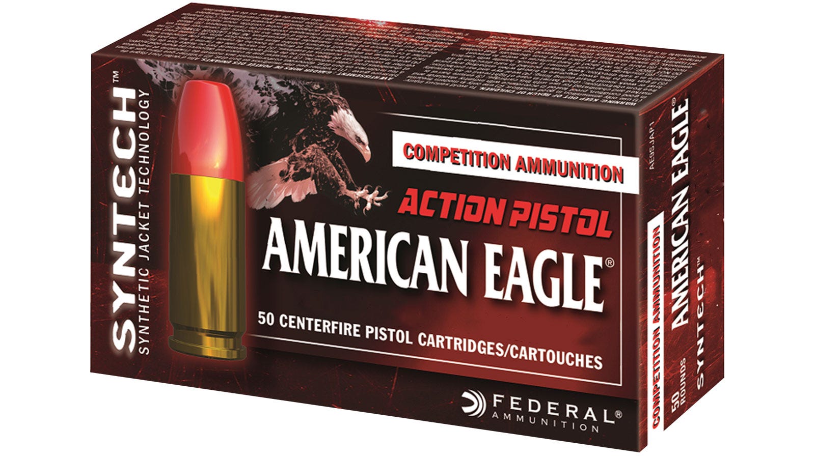 Federal American Eagle Pistol Ammo Brass .40 SW 50-Rounds 205 Grain TSJFN