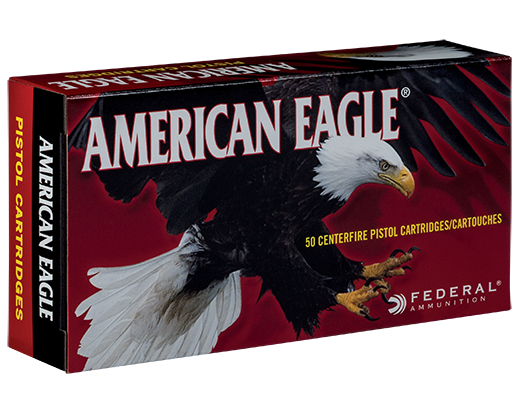 Federal American Eagle Brass Handgun Ammo 9mm 115-Grain 50-Rounds FMJ