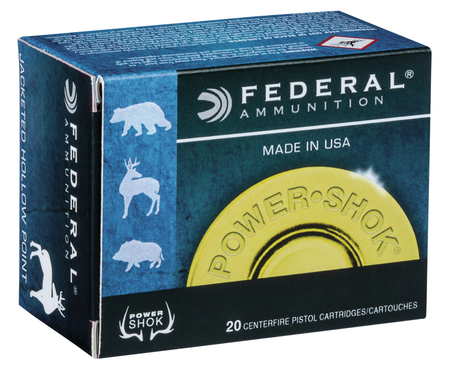 Federal Power-Shok Brass .44 Rem Mag 240 Gr 20-Rounds JHP