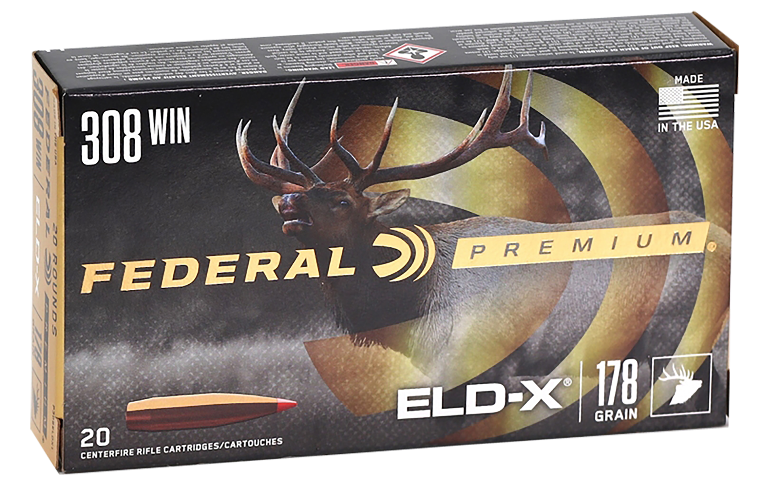 Federal Premium ELD-X Brass .308 Win 178 Grain 20-Rounds