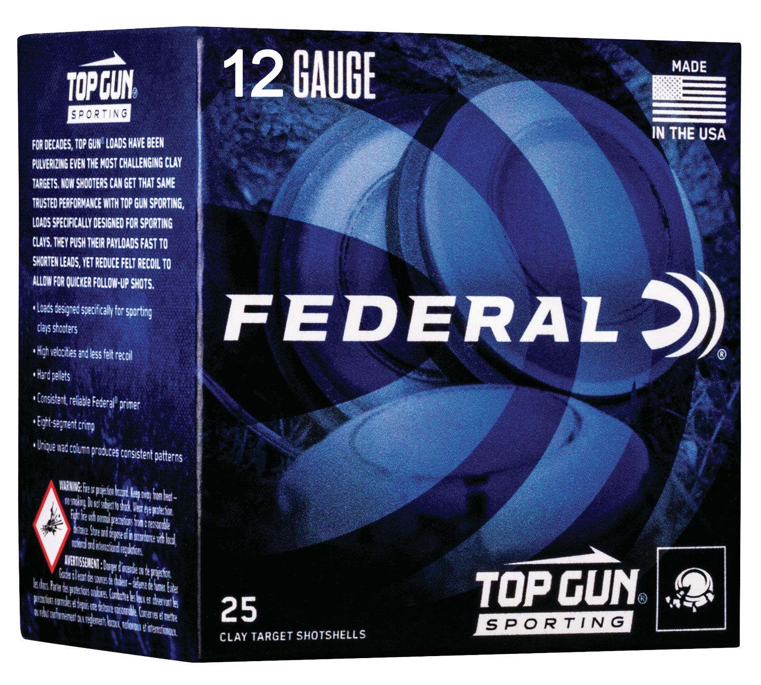 Federal Top Gun Sporting 12 GA #8-Shot 25-Rounds 2.75"