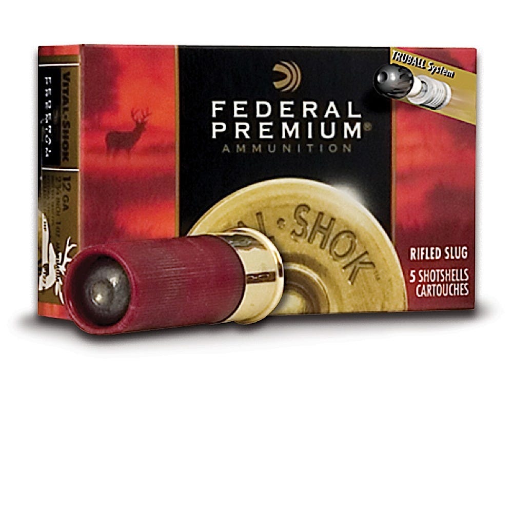 Federal Premium Vital-Shok 12 GA 3-inch 1oz TruBall Hollow Point Rifled Slug 5Rds