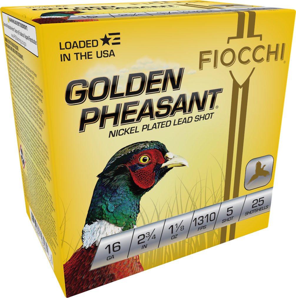 Fiocchi Golden Pheasant 16 Gauge #5 Shot 25-Rounds 2.75"