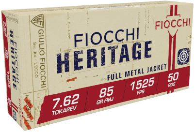 Fiocchi Heritage Pistol 85-Grain 7.62 X 25 50-Rounds FMJ
