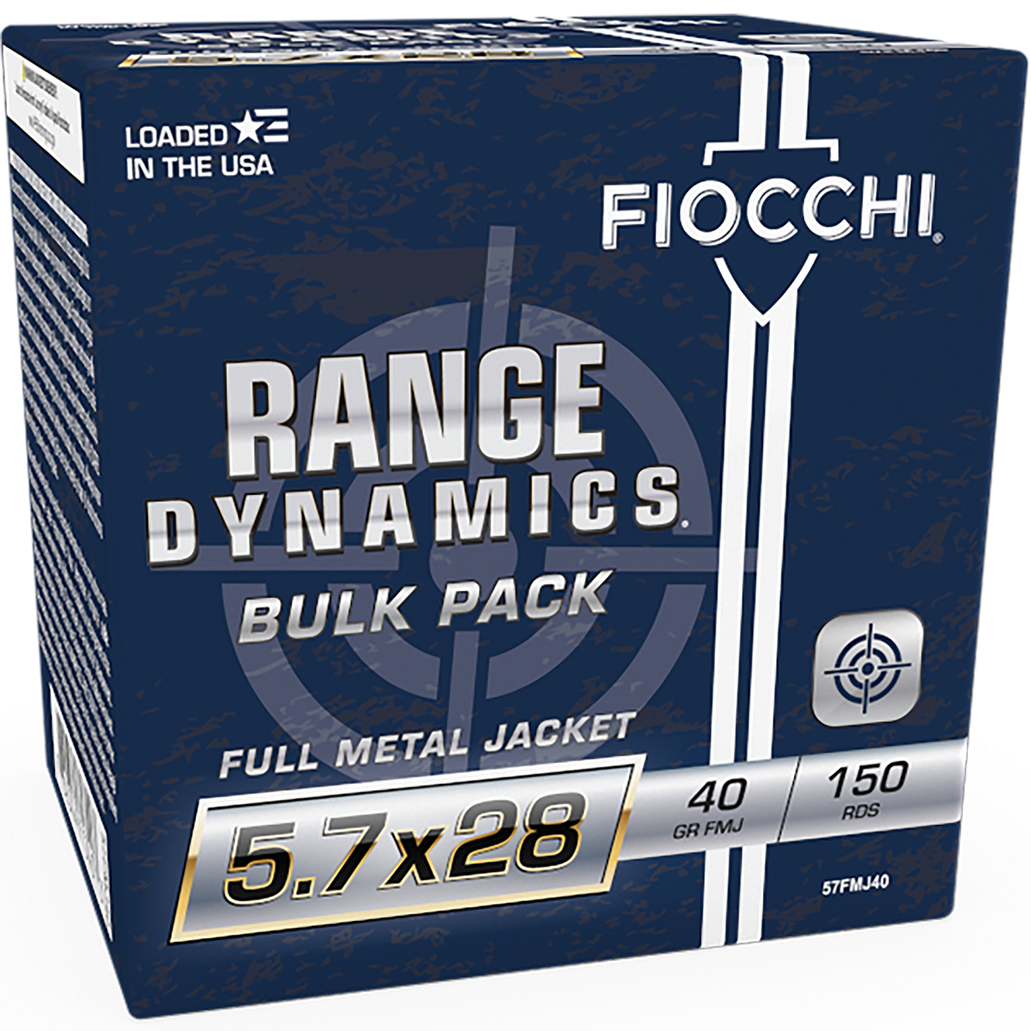 Fiocchi Range Dynamics Brass 5.7 X 28 41 Grain 150-Rounds FMJ Bulk Pack