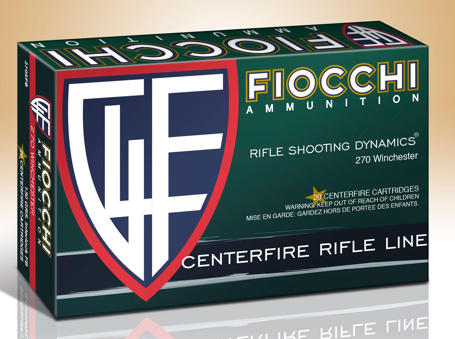 Fiocchi Shooting Dynamics Brass .270 Win 130-Grain 20-Rounds PSP