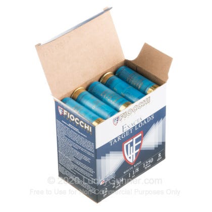 Fiocchi White Rino 12 GA 2.75" 1 1/8 oz 7.5 Shot 25 Rounds per Box