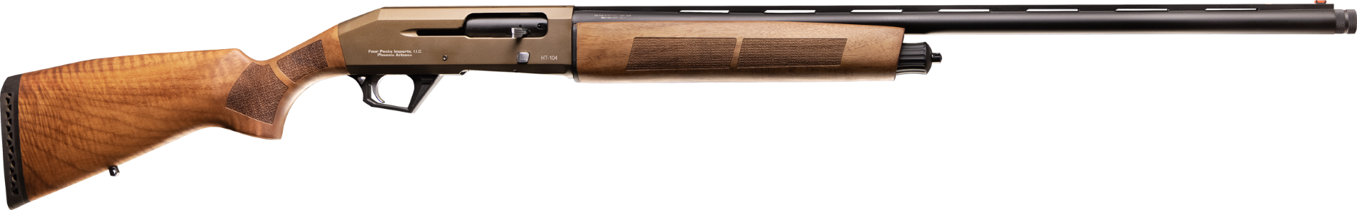 Four Peaks HT-104 Bronze 12 GA 28" Barrel 2.75"-Chamber 4-Rounds with Wood Stock