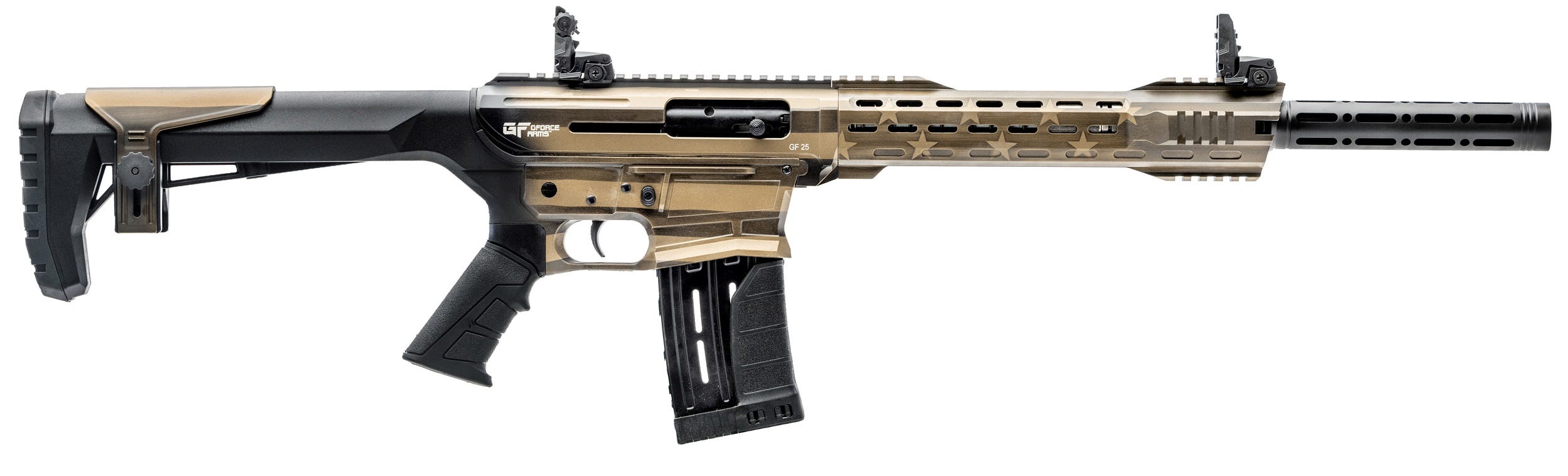 G-Force GF25 Bronze 12 GA 18.5" Barrel 5-Rounds w/ Folding Sights