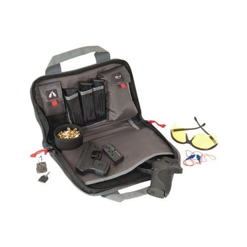 G-Outdoors 1308Pc Double Pistol Case Black