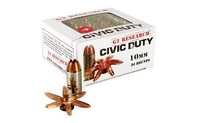 G2 Research Civic Duty Brass 10mm 122-Grain 20-Rounds LFC