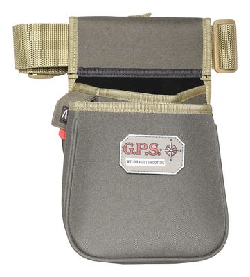 GPS Wild About Shooting Double Shell Pouch w/ Web Belt Green / Khaki