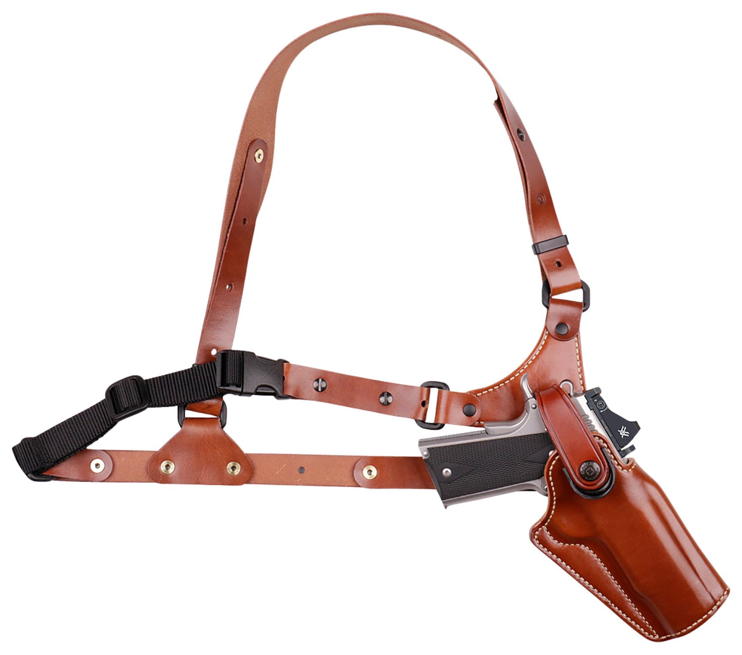 Galco Great Alaskan Chest Holster Tan Fits Springfield XDM Elite