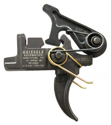Geissele Hi-Speed Match Universal Rifle Adjustable Trigger Group AR-15, LR-308 Small Pin .154" Two Stage Matte