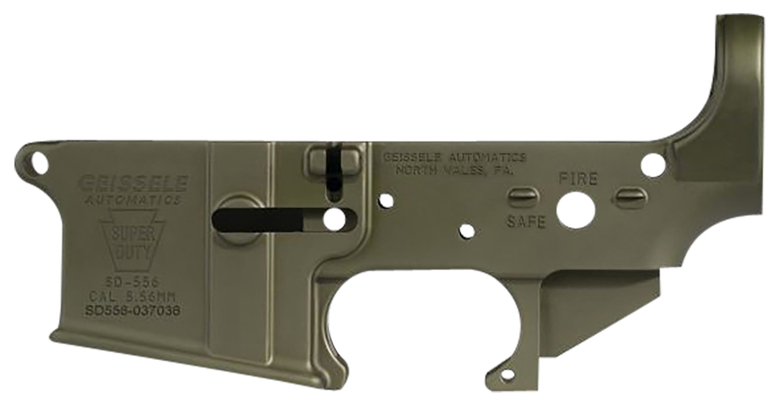 Geissele Automatics Super Duty Stripped Lower Receiver OD Green