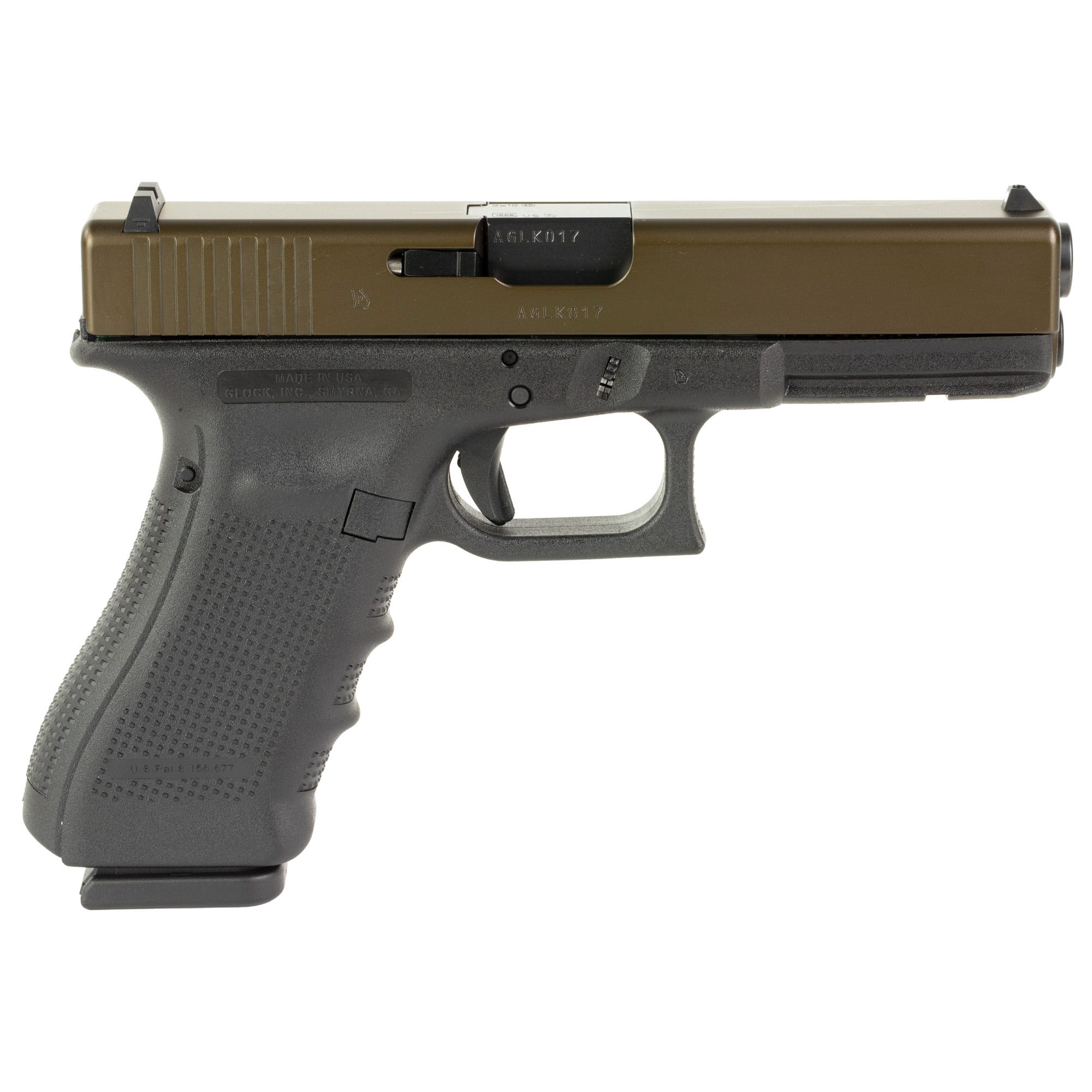 Glock 17 Gen4 Black / Bronze 9mm 4.49" Barrel 17-Rounds 3 Mags