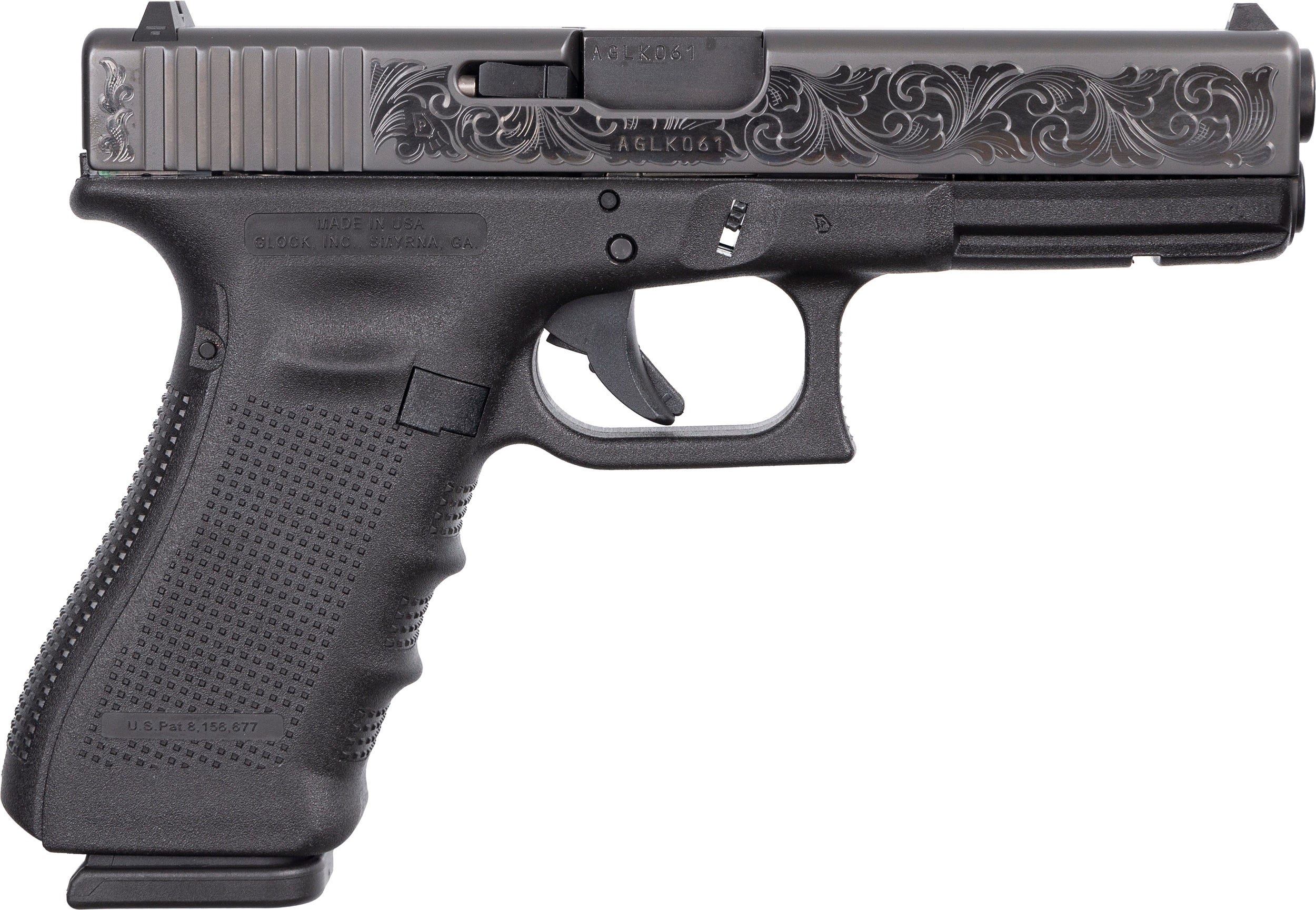 Glock 17 Gen4 Engraved 9mm 4.49" Barrel 17-Rounds