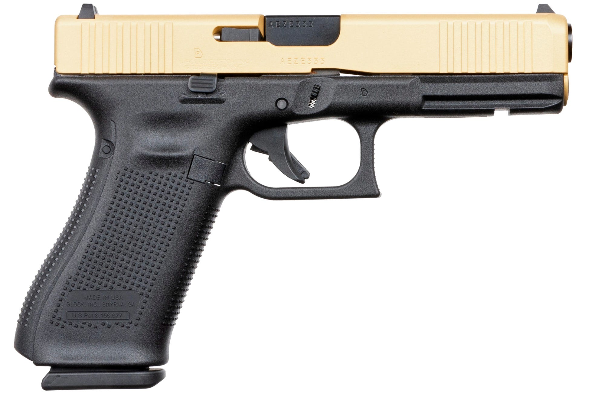 Glock 17 Gen5 Black / Gold 9mm 4.49" Barrel 17-Rounds