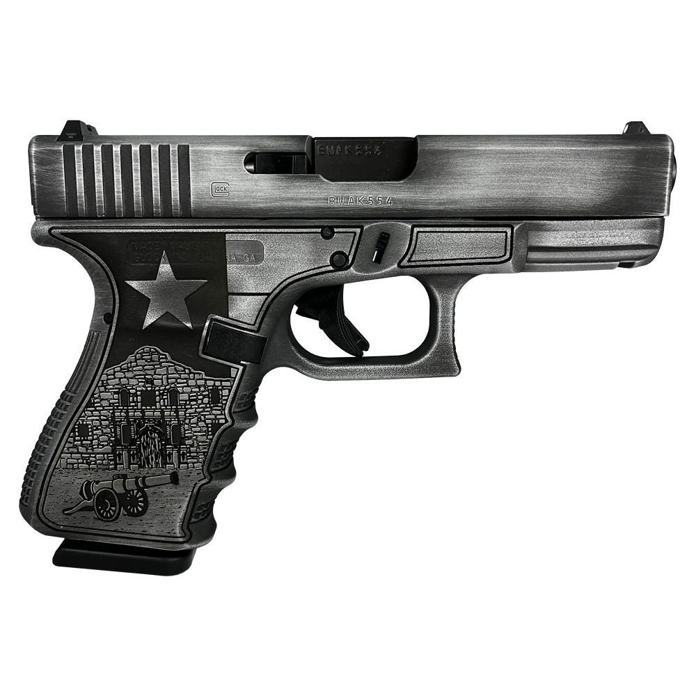Glock 19 Gen3 Custom "Texas Silver" 9mm 4.01" Barrel 15-Rounds