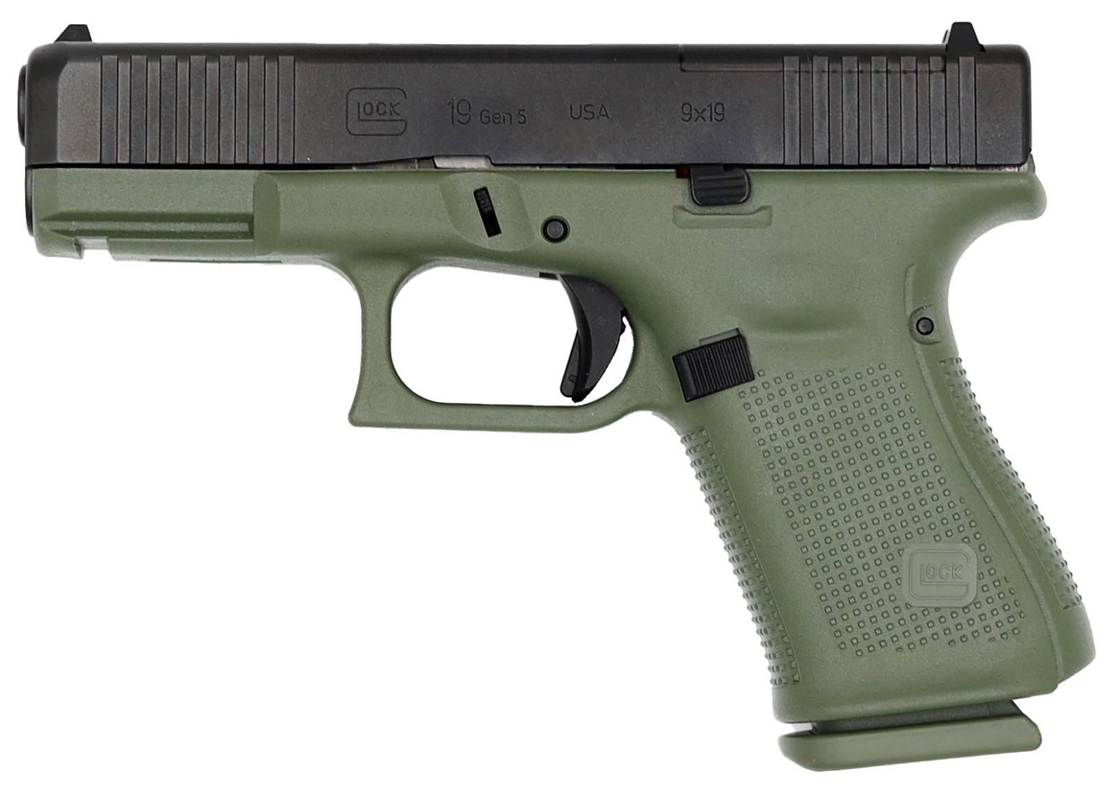 Glock 19 Gen5 MOS Battle Field Green 9mm 4.02" Barrel 15-Rounds